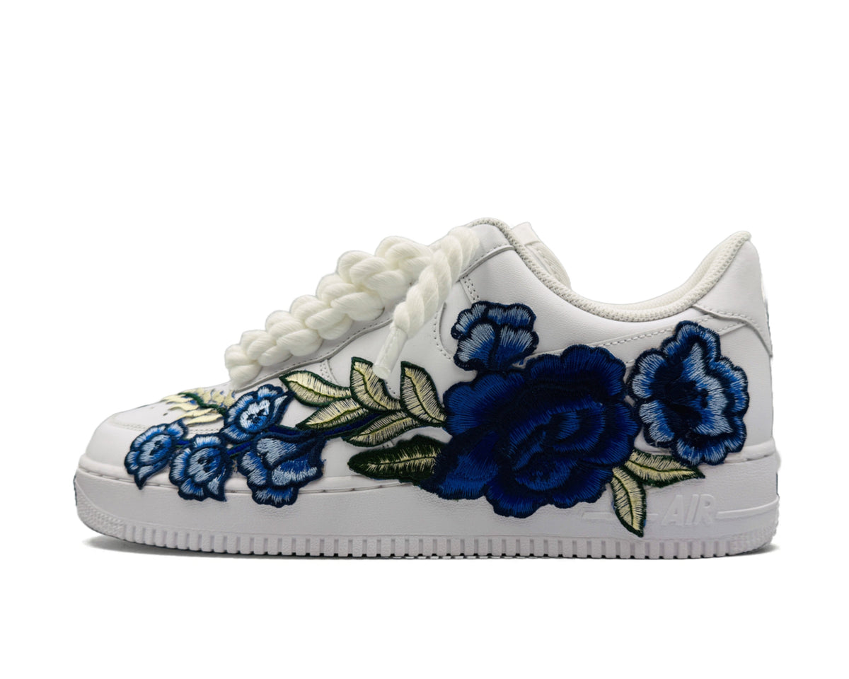 Nike Air Force 1 Low ‘07 White / Blue Rose Rope Laces - OnSize