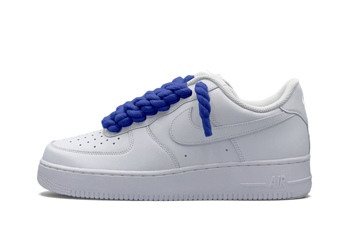 Nike Air Force 1 Low ‘07 White / Navy Rope Laces - OnSize
