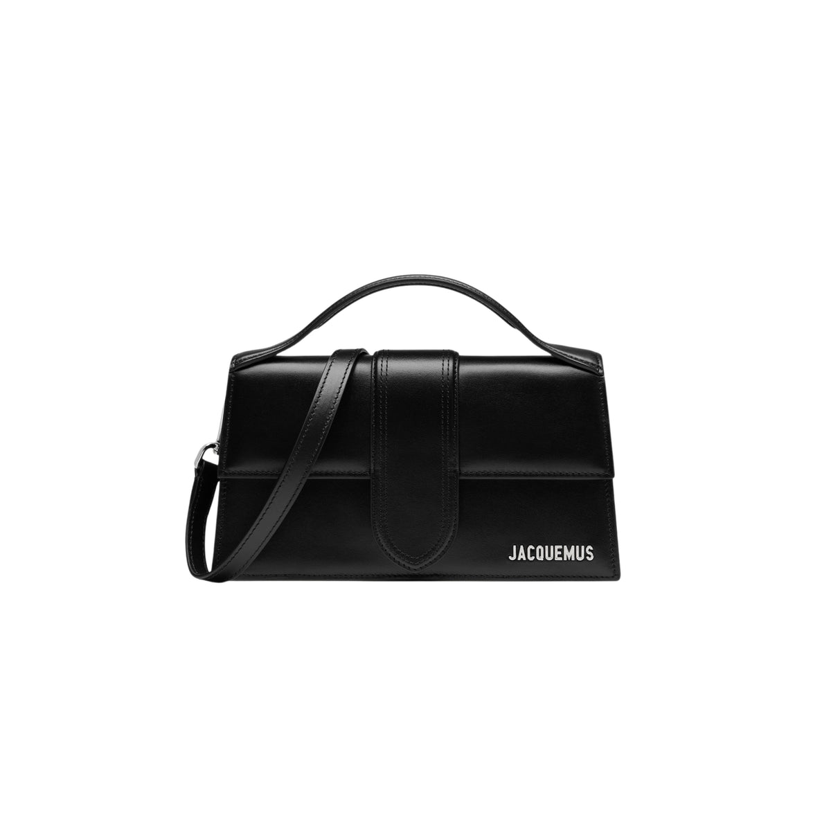 Jacquemus Le grand Bambino Crossbody Strap Handbag Black Silver - OnSize